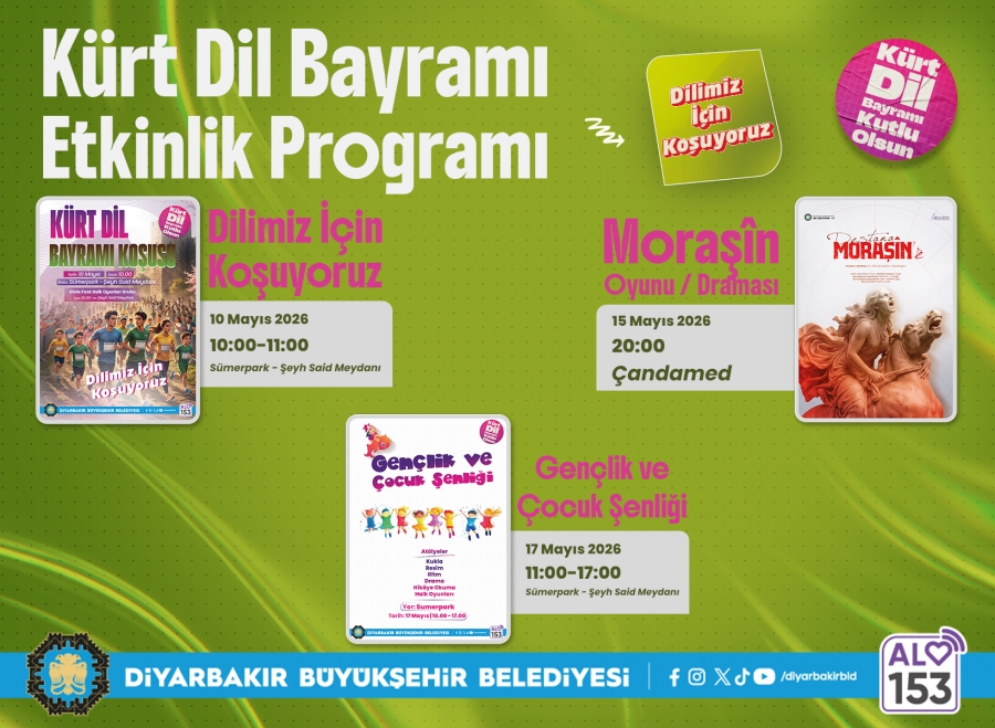 Diyarbakır'da 15 Mayıs'ta cadde ve meydanlar kültürel bir şölene dönüşecek