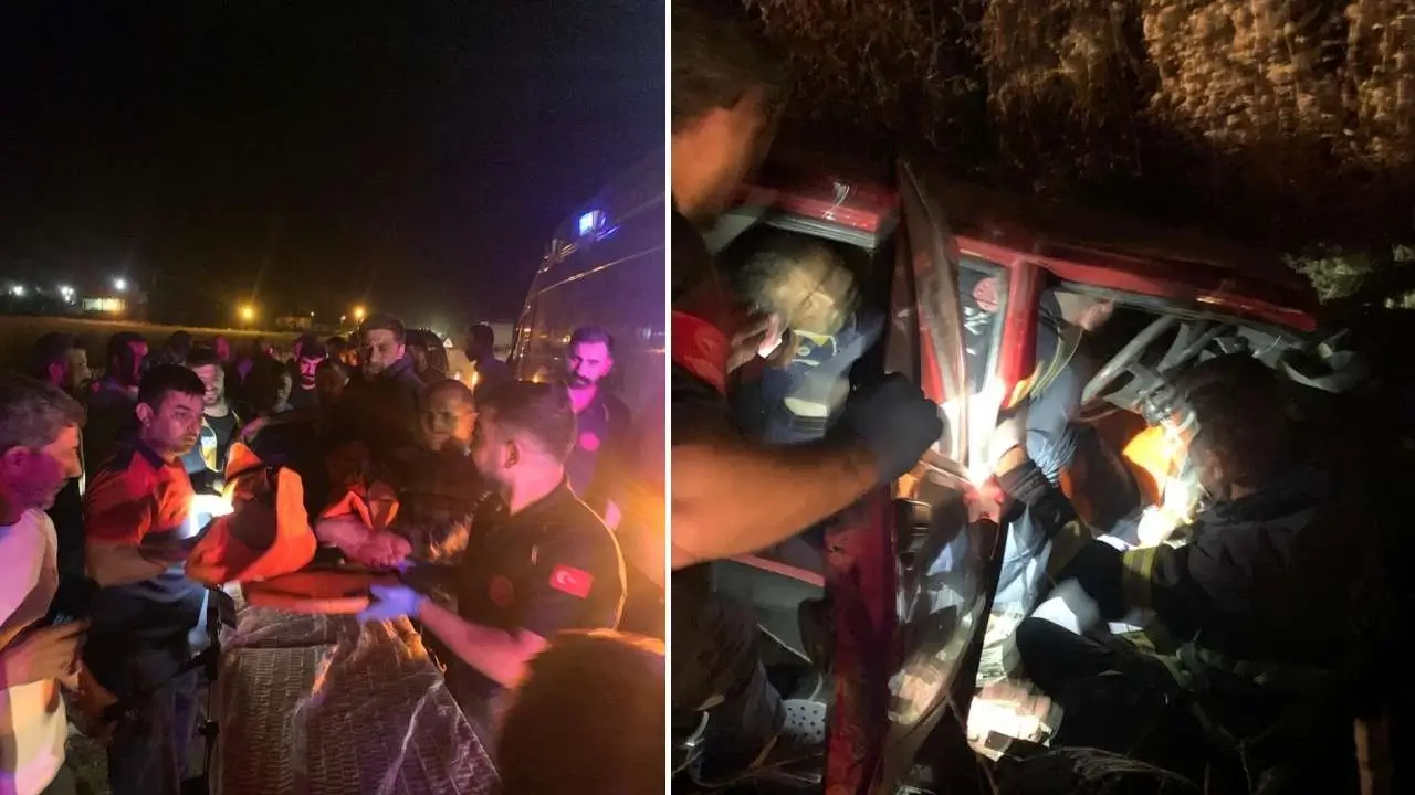 Mardin'de Gece Yarısı Dehşeti: İki Otomobil Kafa Kafaya Çarpıştı, 1 Ölü, 4 Yaralı!